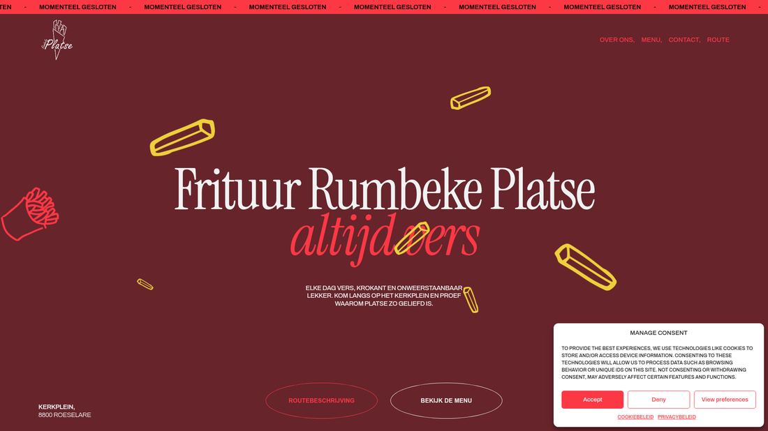 Rumbeke Platse website preview